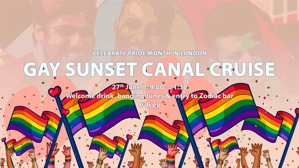 Gay Sunset Canal Cruise Celebrating Pride Month in London ⋆