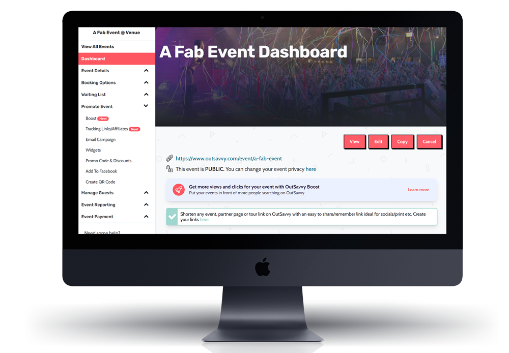 Promote your event on OutSavvy